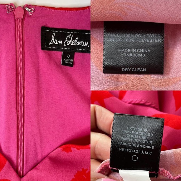 Sam Edelman Pink Mixed Floral Sleeveless Tiered Midi Dress 0 - Picture 12 of 14